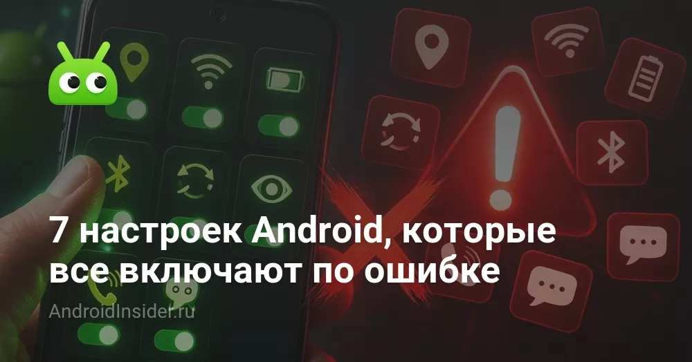 7 настроек Android, которые все включают по ошибке