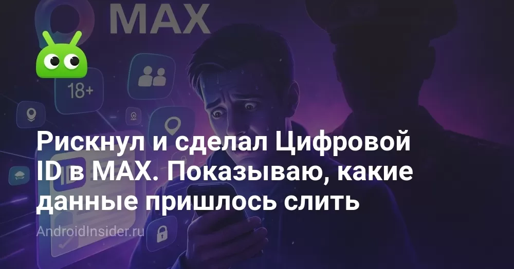 Рискнул и сделал Цифровой ID в MAX. Показываю, какие данные пришлось слить