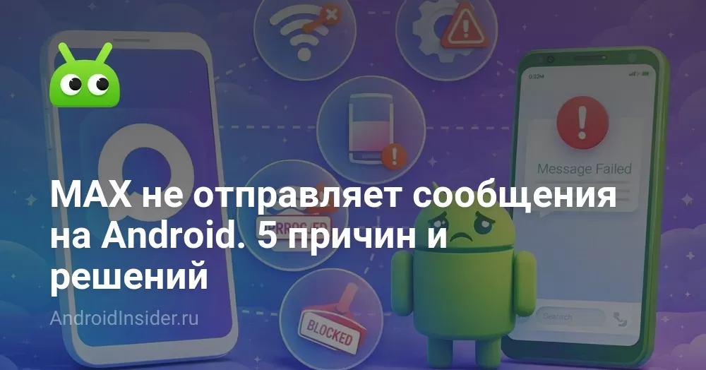 MAX не отправляет сообщения на Android. 5 причин и решений