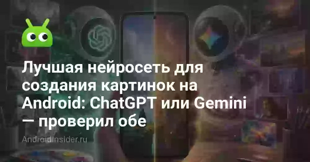 Лучшая нейросеть для создания картинок на Android: ChatGPT или Gemini — проверил обе